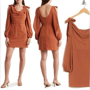 NWT- BCBGeneration Tie long sleeve mini 👗 dress